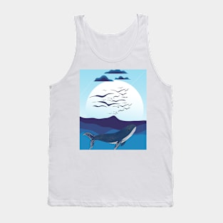 Whale In The Ocean Tank Top